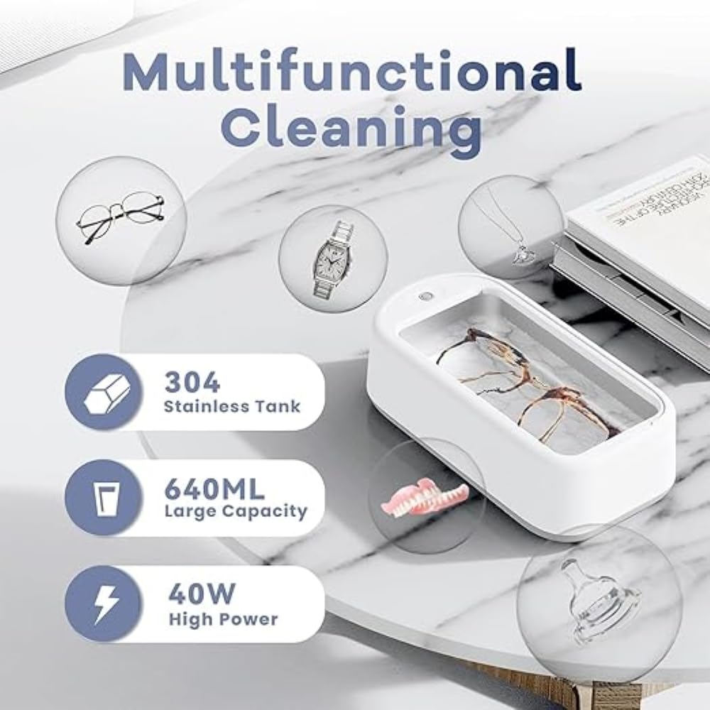 Ultrasonic Cleaner – Deep Clean in Seconds! (Battery Not Included)