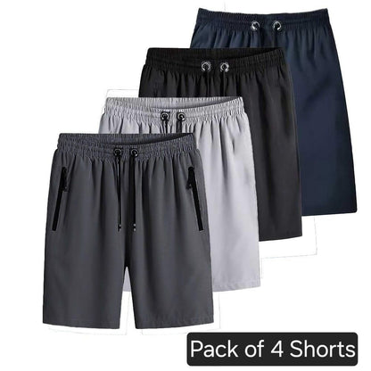 Combo of 4 Men's Stretchable Cotton Shorts – Comfort in Every Move