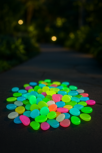 Glow in the Dark Decorative Pebbles (100 pcs)